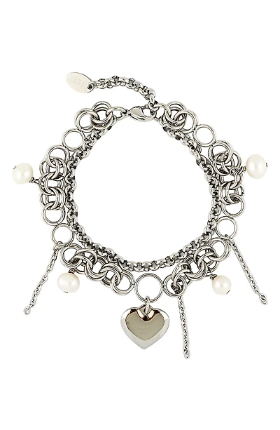 Layered Charm Mixed Chain Bracelet
