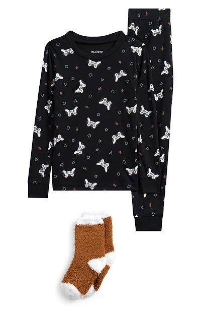 Kids' Fitted Two-Piece Pajamas & Socks Set