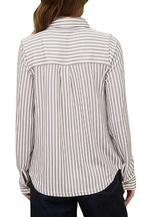 Button Front Long Sleeve Shirt