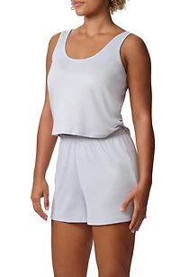 Heart Pointelle Boxer Pajamas