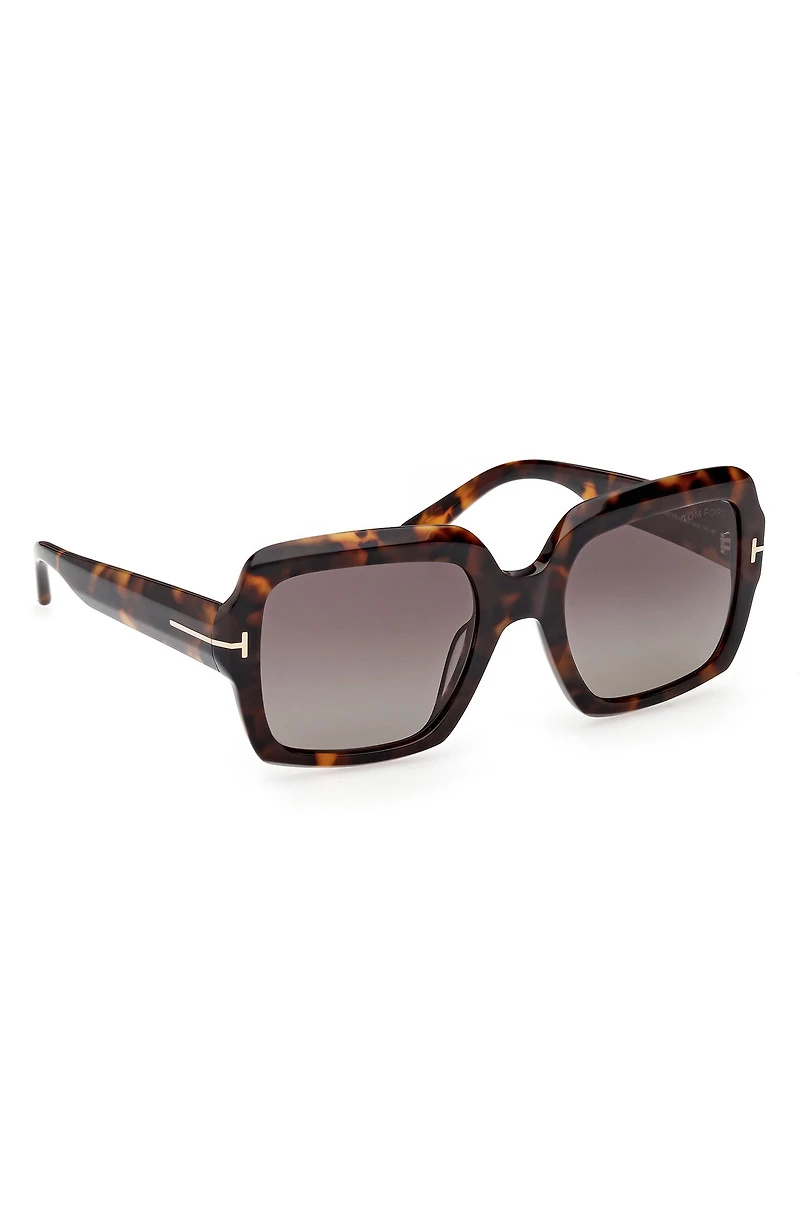 Kaya 54mm Polarized Gradient Square Sunglasses