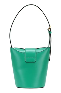 Gancini Leather Bucket Bag