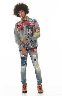 Punk Ripped Stretch Super Skinny Jeans