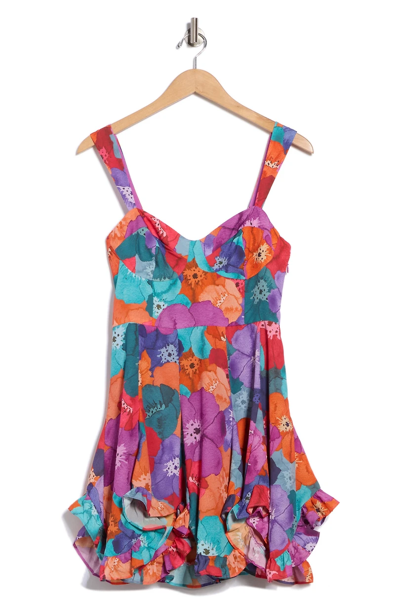 Scallop Hem Fit and Flare Dress