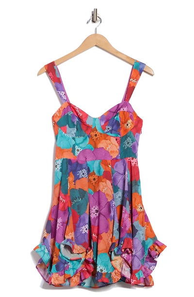 Scallop Hem Fit and Flare Dress