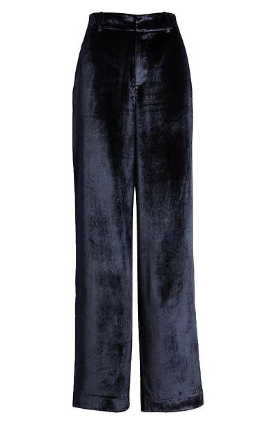 Chateau High Waist Wide Leg Velvet Pants