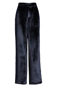 Chateau High Waist Wide Leg Velvet Pants