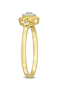 Floral Diamond Ring - 0.08ct.