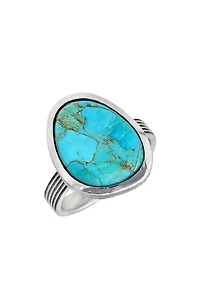 Bezel Set Mohave Turquoise Ring