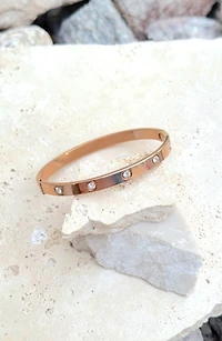 Tarnish Resistant Crystal Bangle Bracelet