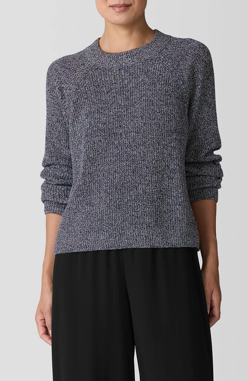 Marled Organic Cotton Blend Sweater