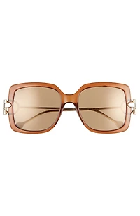 Salvatore Ferragamo Gancio 55mm Square Sunglasses