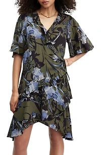 Meagan Floral Print Wrap Dress