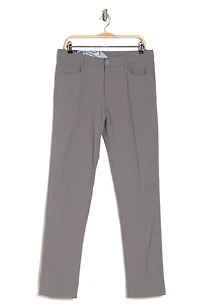 Flat Front Slim Leg Performance Twill Pants