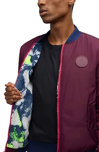 Evlon Reversible Faux Shearling Bomber Jacket