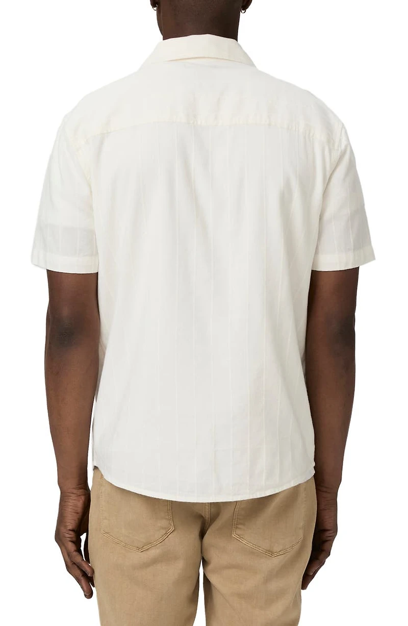 Jacobson Stripe Jacquard Camp Shirt