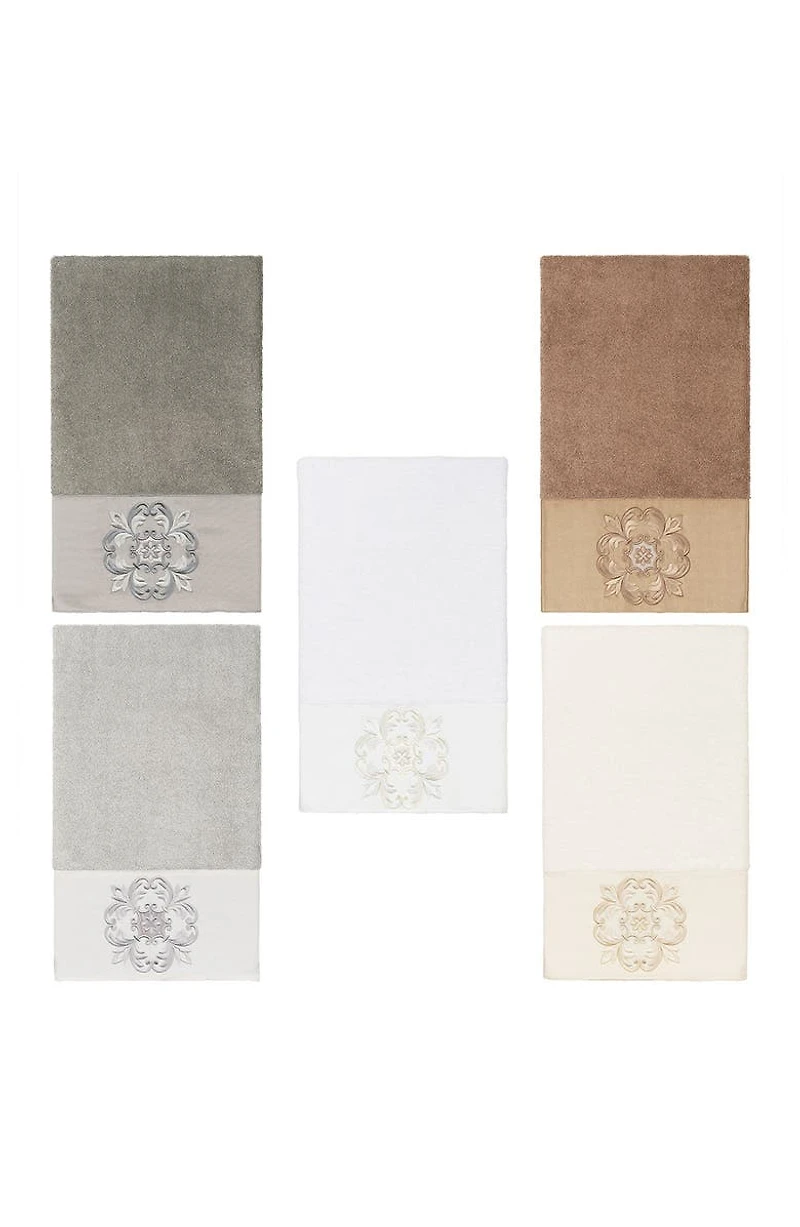 Alyssa Embellished Bath Towel - Light Gray
