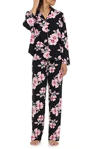 Lindsey Collared Knit Pajamas