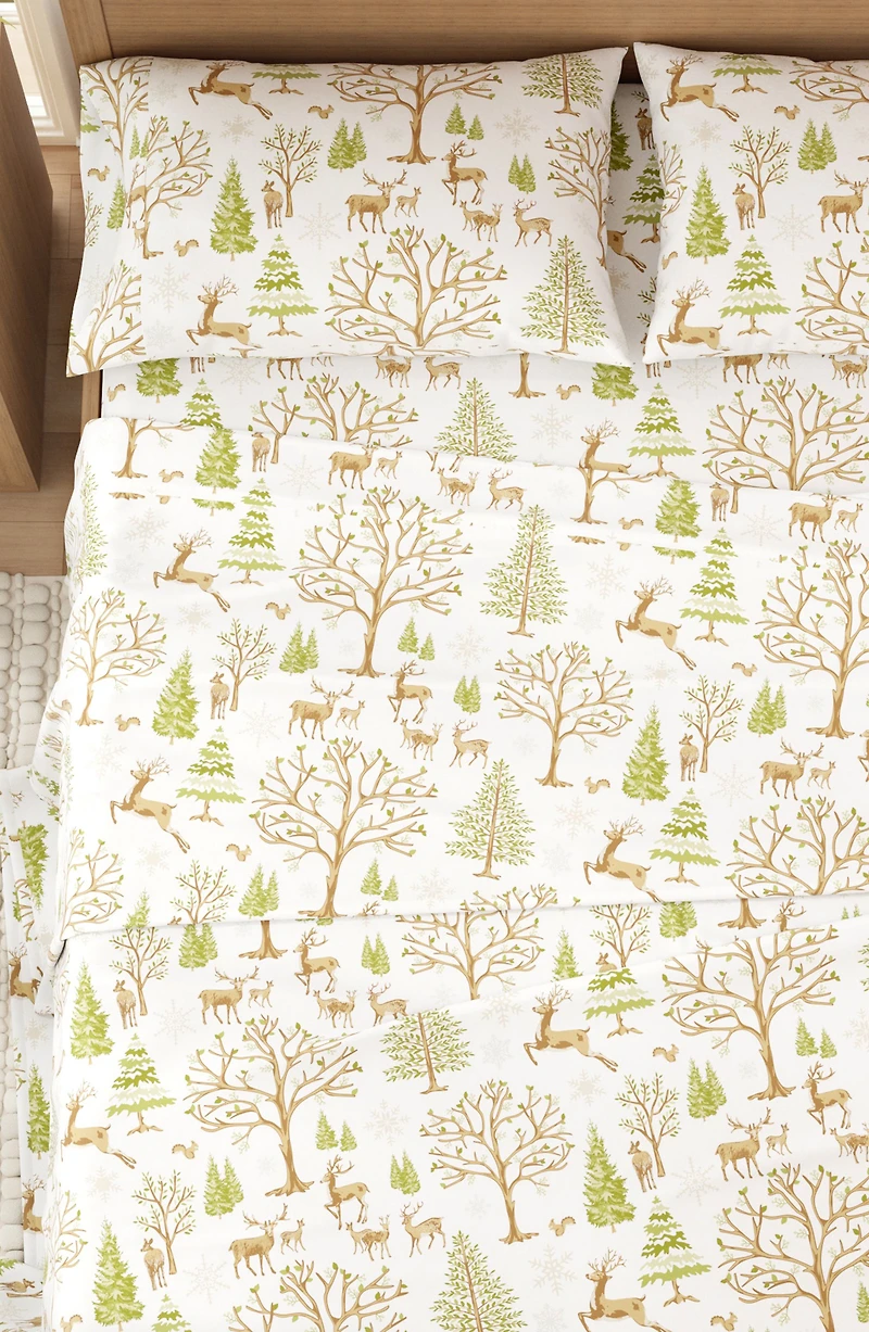 Animal Lodge Cotton Flannel Sheet Set