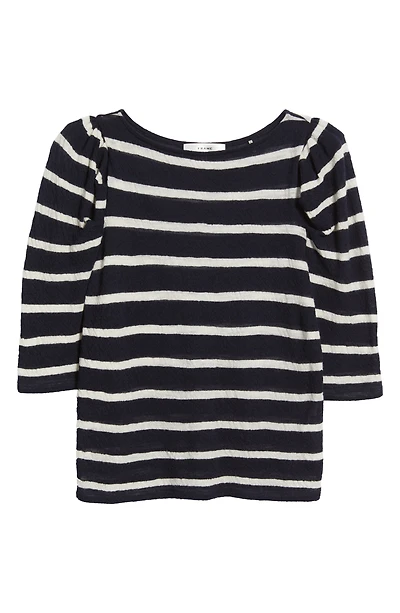 The Ruched Stripe Wool T-Shirt
