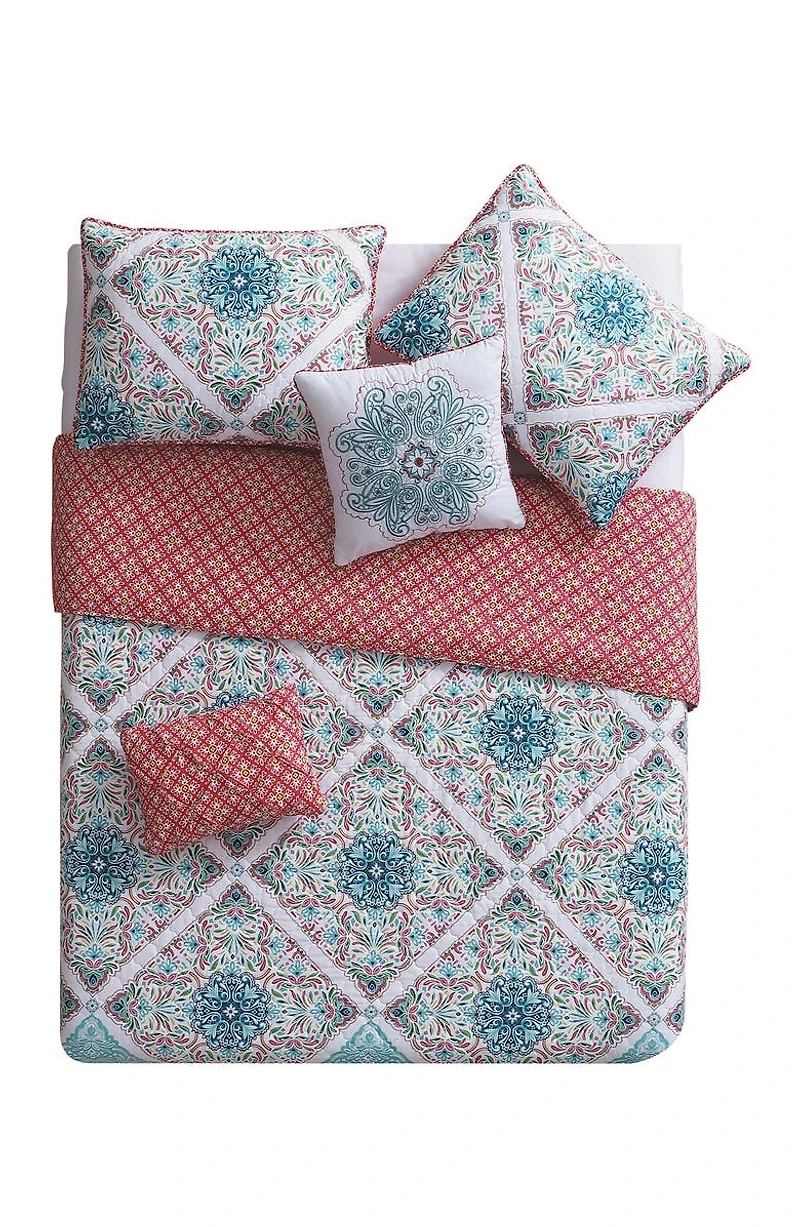 Windsor Reversible Medallion Quilt Set - King