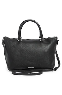 Moto Zip Leather Satchel