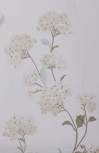 White Hydrangea Embroidery Cotton Duvet Cover Set
