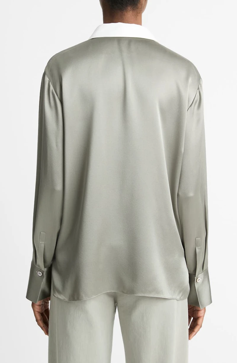 Silk Satin Rugby Shirt
