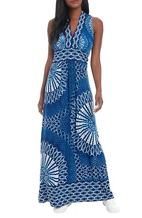 Sleeveless Stretch Jersey Maxi Dress