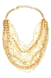 Pearly Loop Faux Pearl Necklace