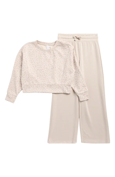 Kids' Scuba Crop Sweatshirt & Drawstring Pants Set