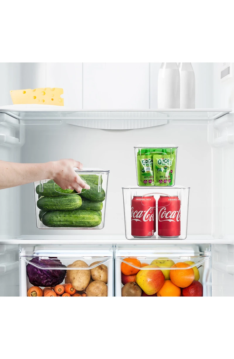 Clear Lidded 3-Piece Bin Set