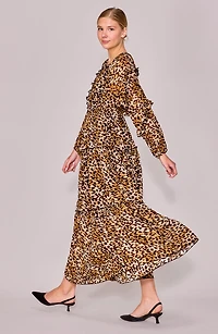 Front Tie Long Sleeve Dress