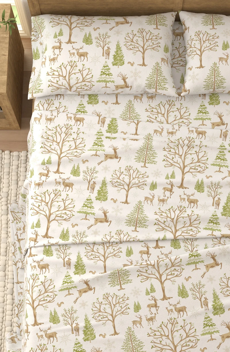 Animal Lodge Cotton Flannel Sheet Set