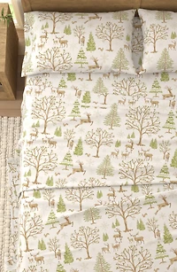 Animal Lodge Cotton Flannel Sheet Set