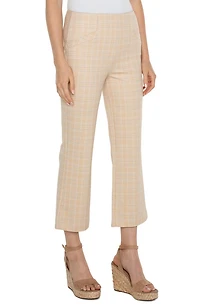 Stella Plaid Crop Flare Ponte Pants