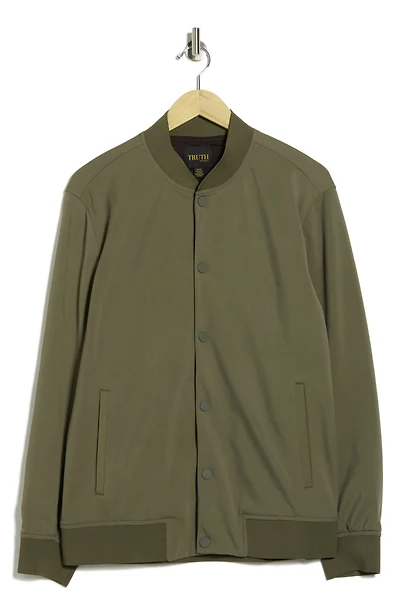 Snap Button Bomber Jacket