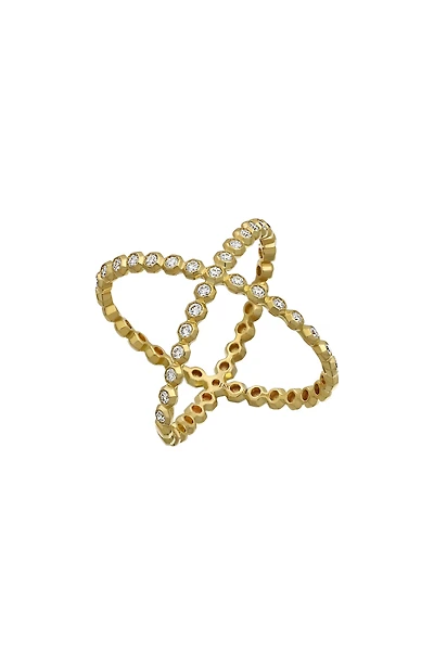 Monaco Diamond Crossover Ring
