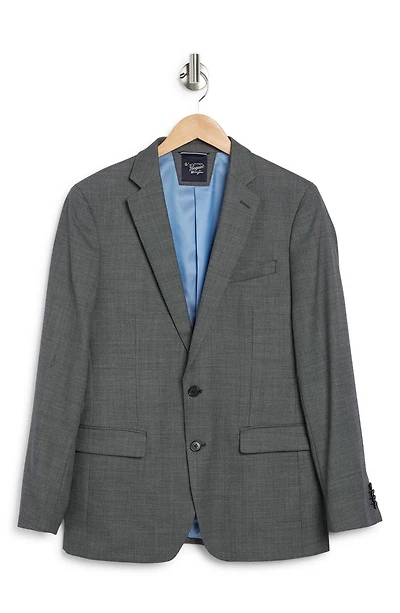 Charcoal Grey Birdseye Stretch Suit Jacket