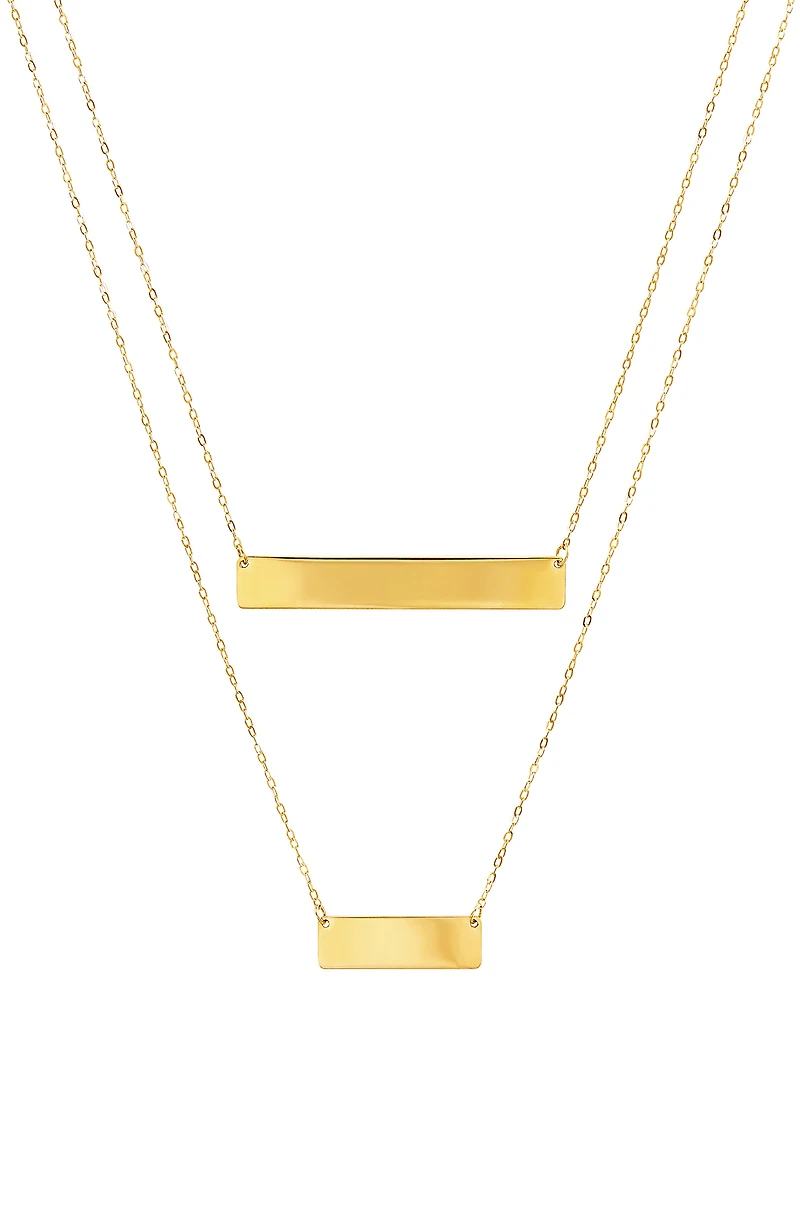 Bar Pendant Layered Necklace