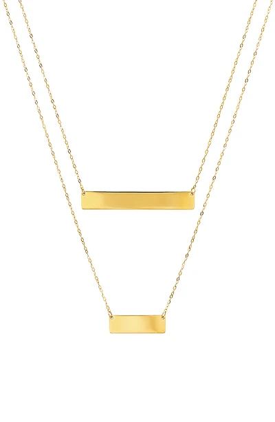 Bar Pendant Layered Necklace