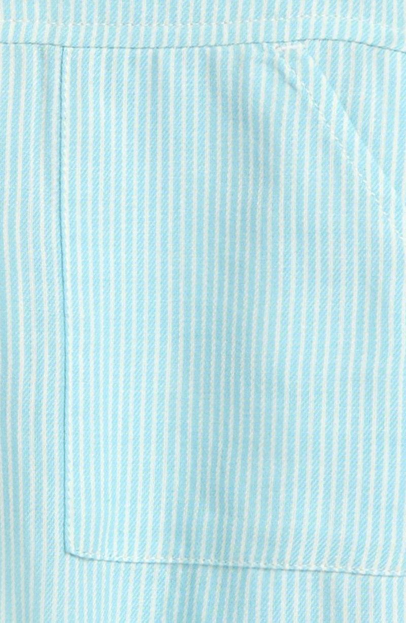 Stripe Cotton Utility Romper