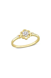 Floral Diamond Ring - 0.08ct.