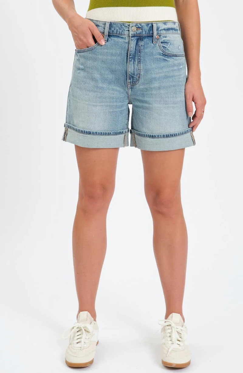 Easy Rider High Waist Relaxed Denim Shorts