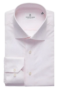 Modern Fit Geometric Print Stretch Cotton Dress Shirt