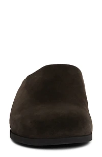 Suede & Genuine Shearling Clog