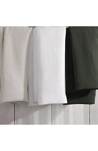 Solid Waffle Knit Duvet Cover & Sham Set
