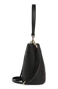 lena pebbled leather bucket bag