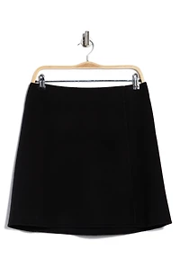 Paneled Wool & Cashmere Miniskirt