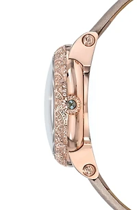 Liza Automatic Satin Leather Strap Watch, 38mm